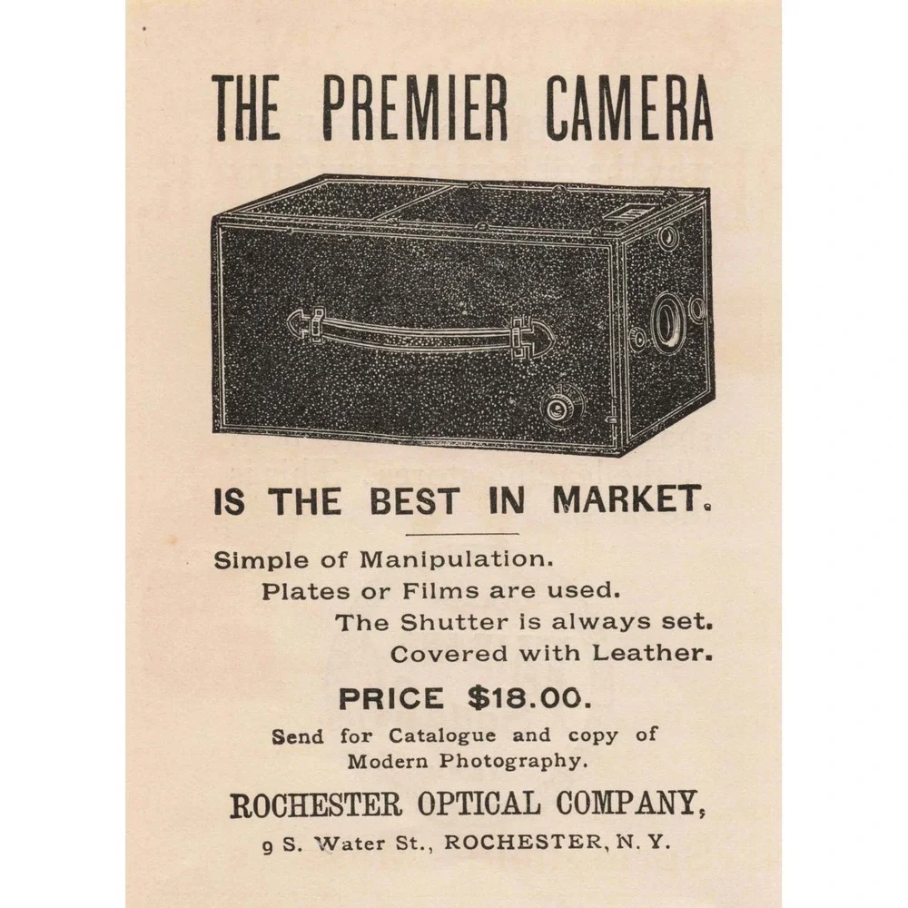 1891 Premier Camera‎ Vintage Photography Equipment Rochester Optical Co Print Ad